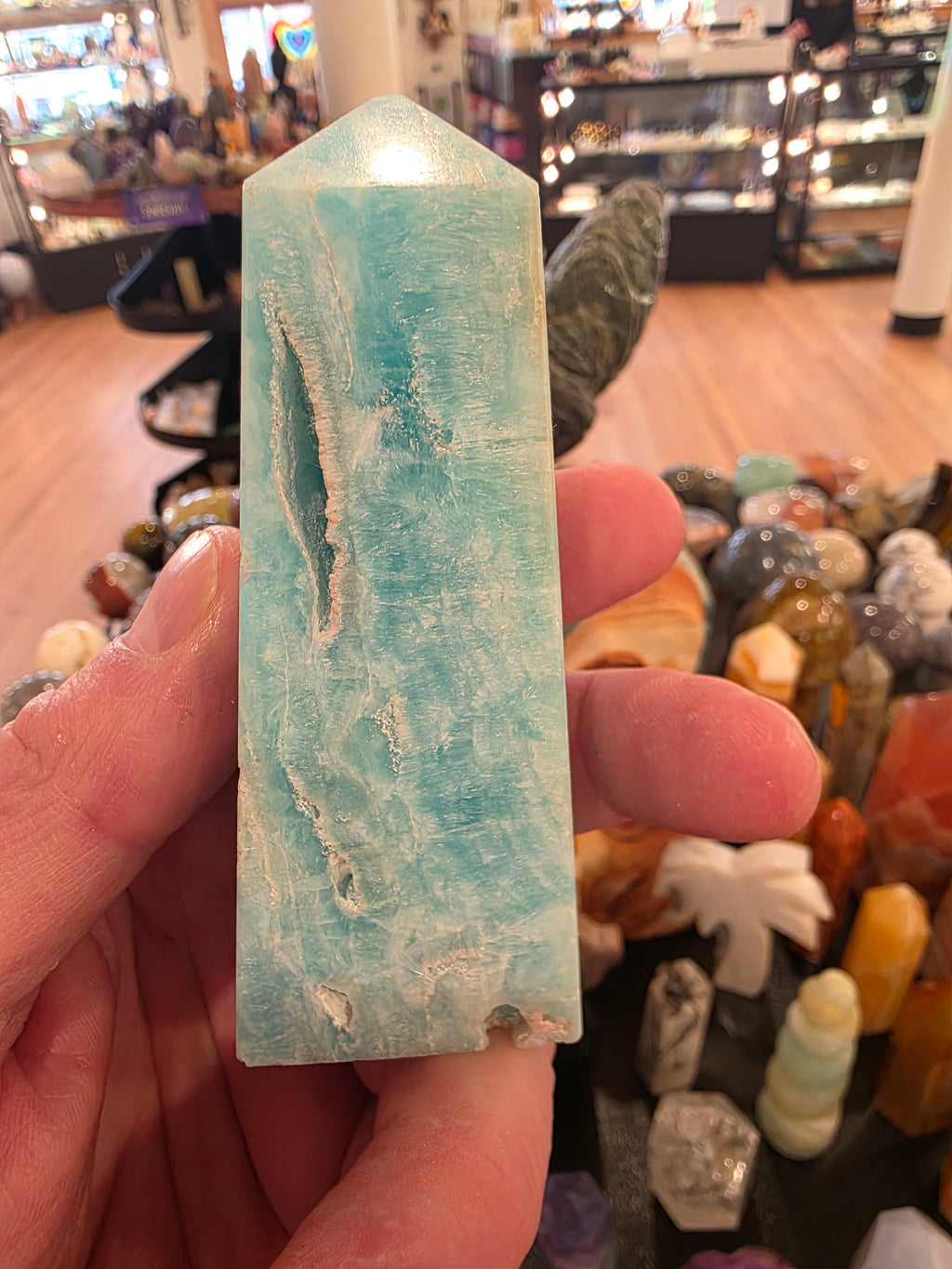 Blue Aragonite Tower