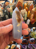 Blue Chalcedony Quartz Tower