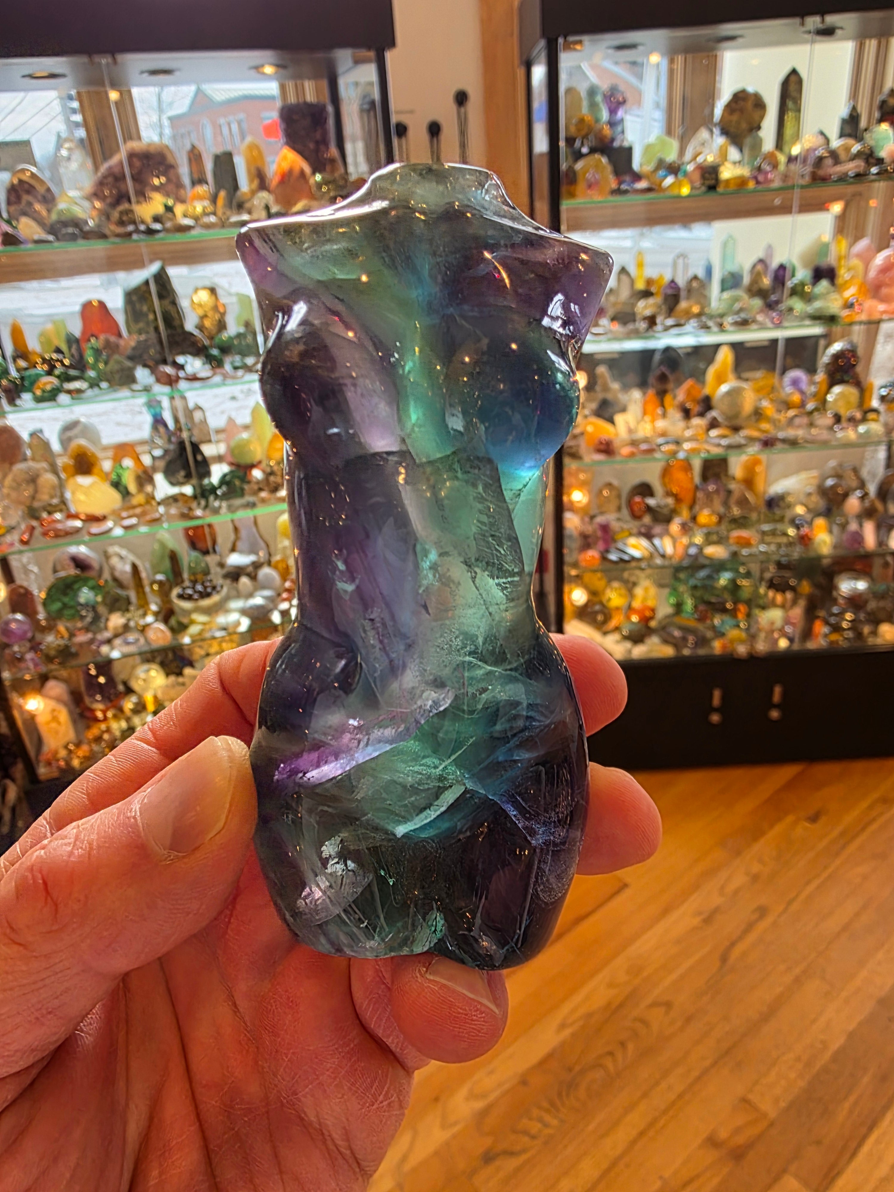 Rainbow Fluorite Female Torso
