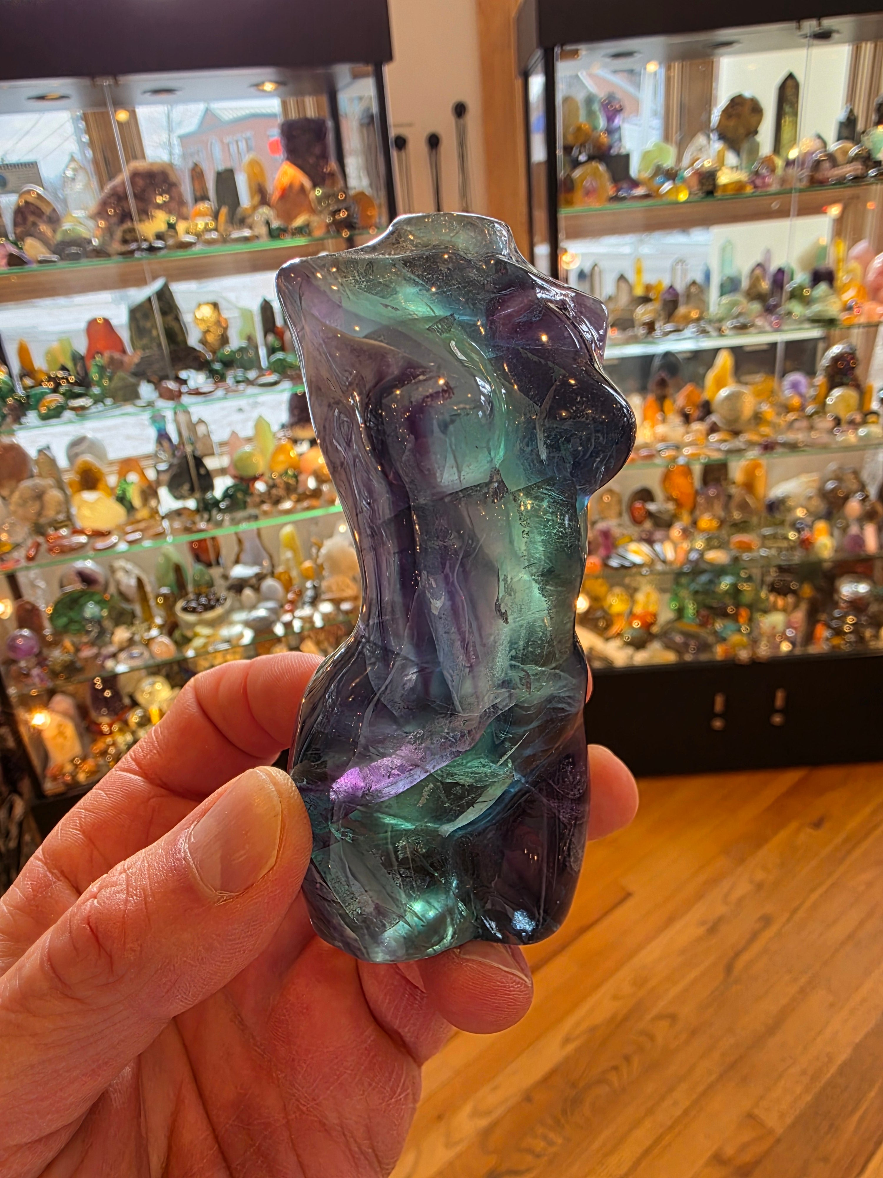 Rainbow Fluorite Female Torso
