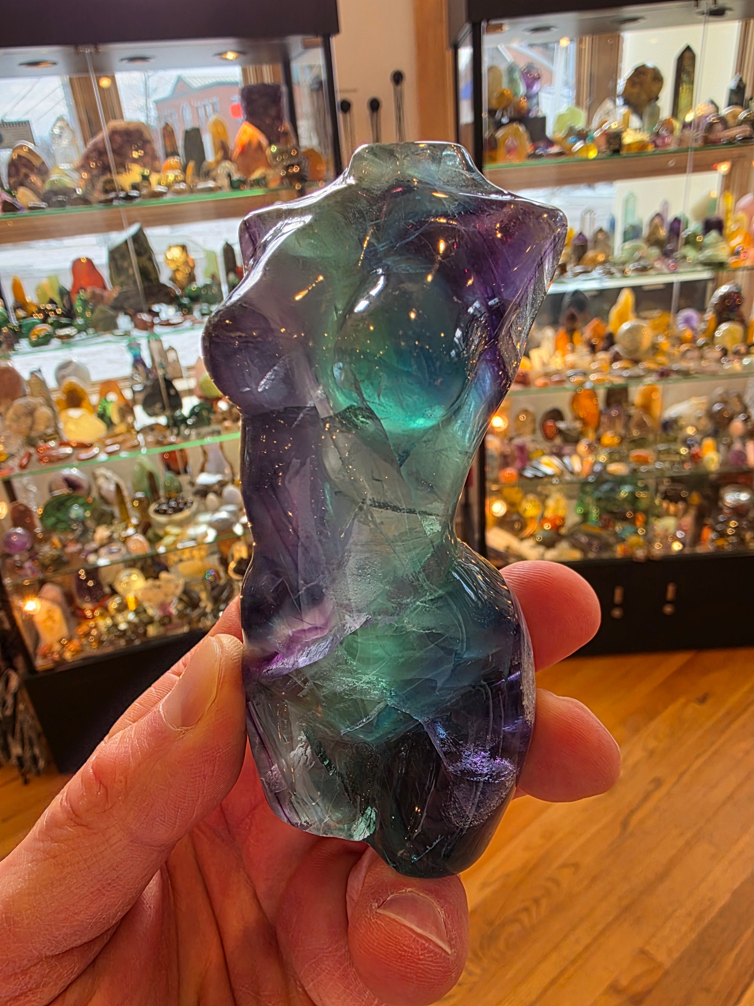 Rainbow Fluorite Female Torso