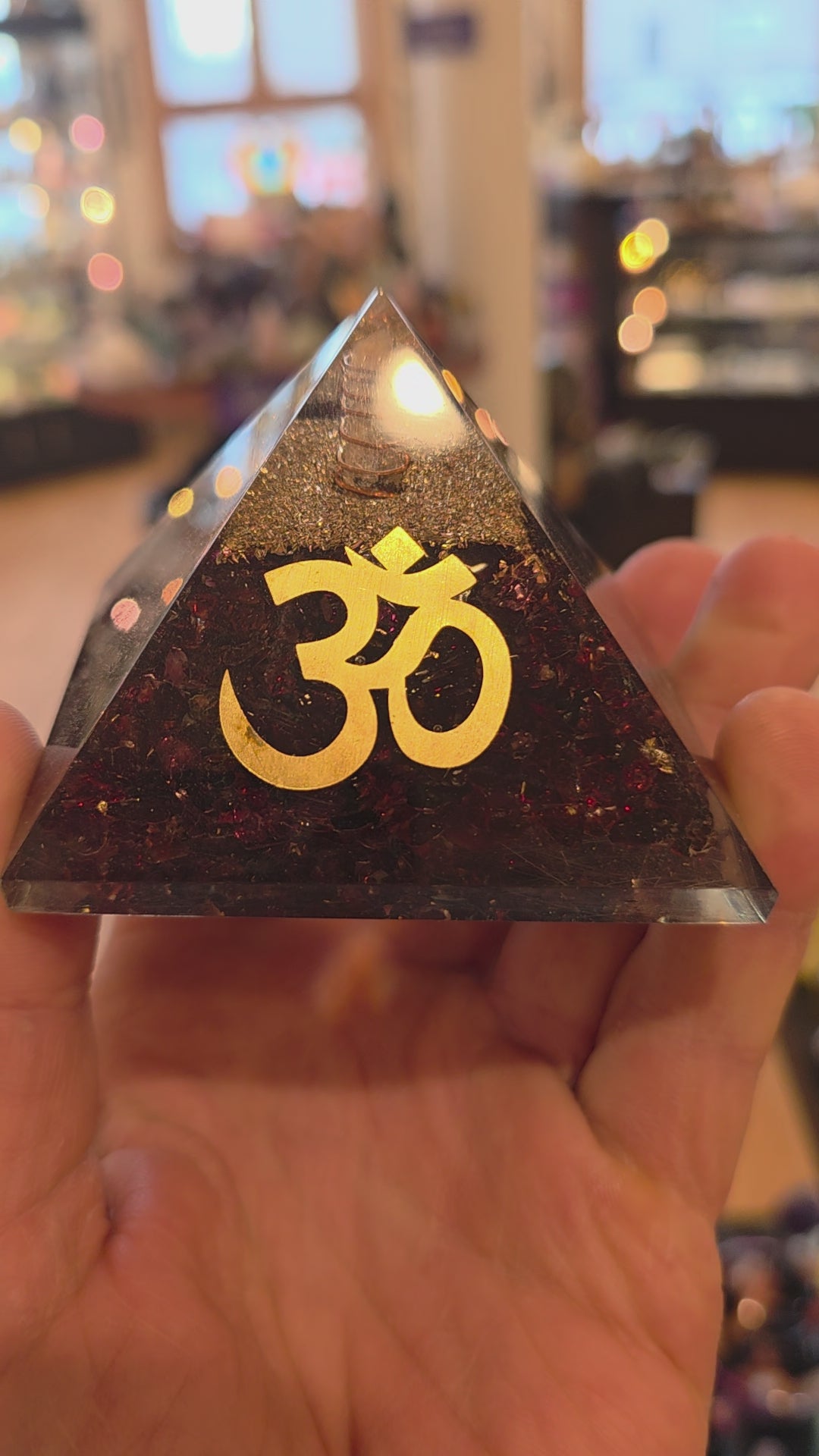 Garnet Organite Pyramid