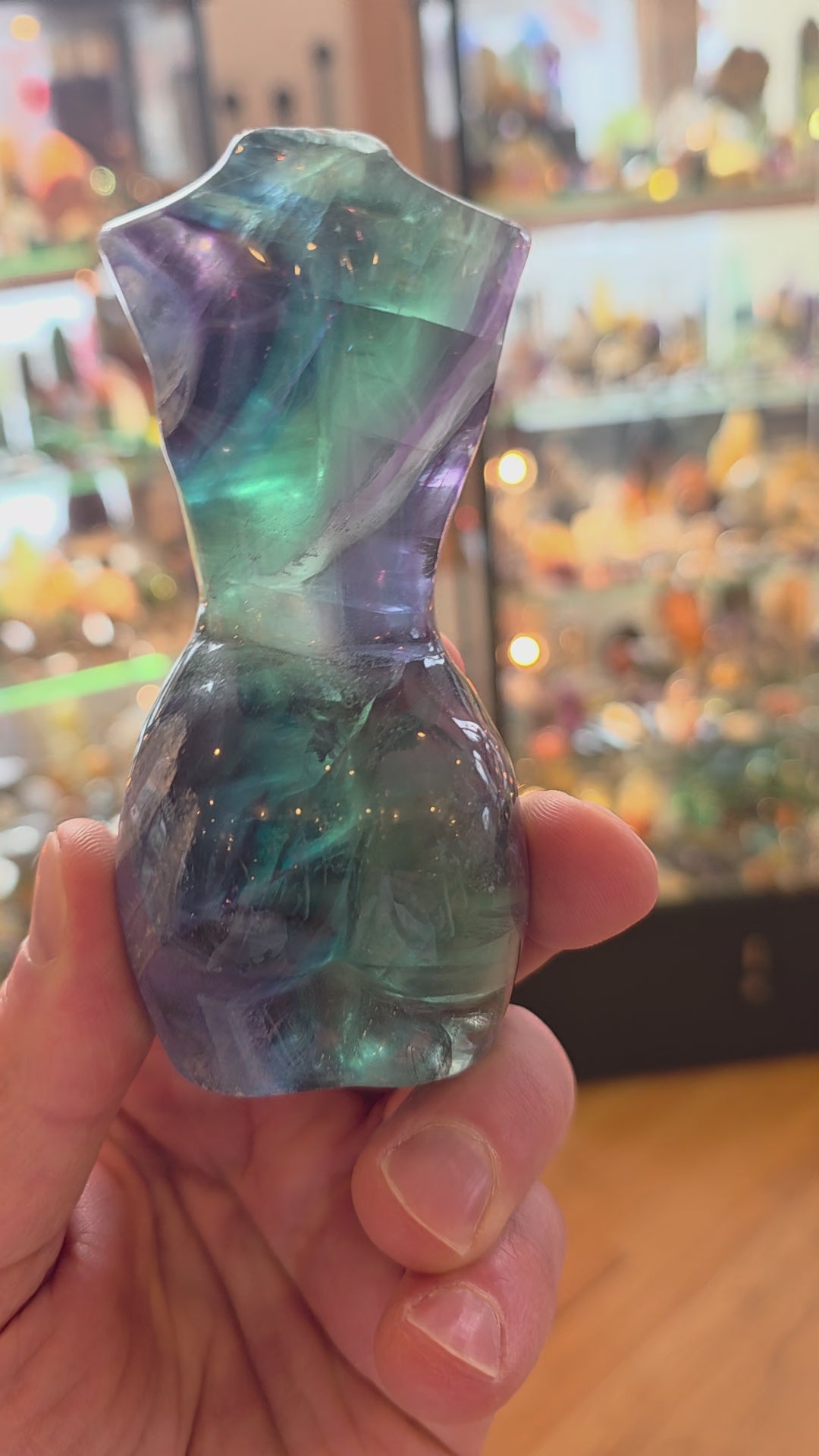 Rainbow Fluorite Female Torso