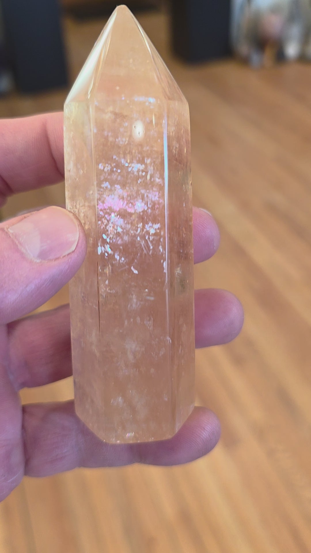 Honey Optical Calcite Tower