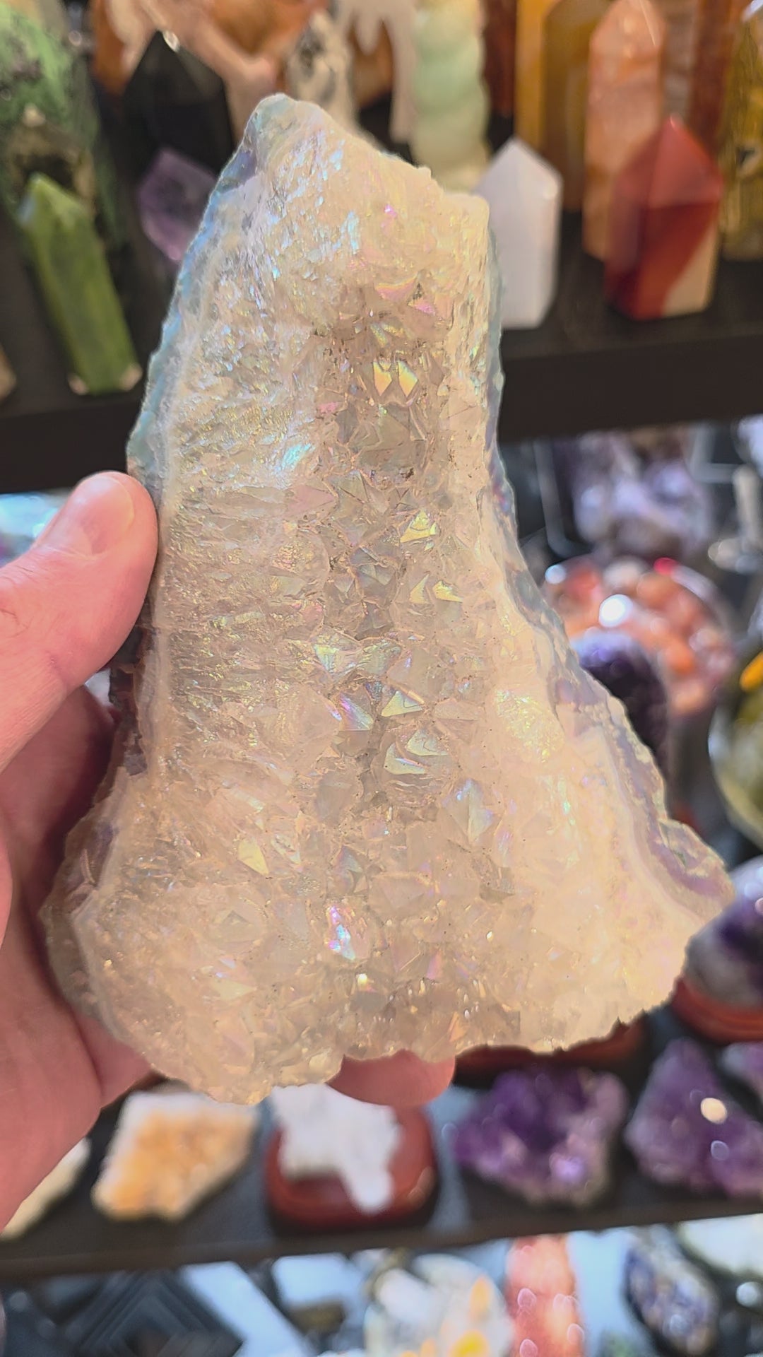 Angel Aura Free-Standing Crystal Cluster