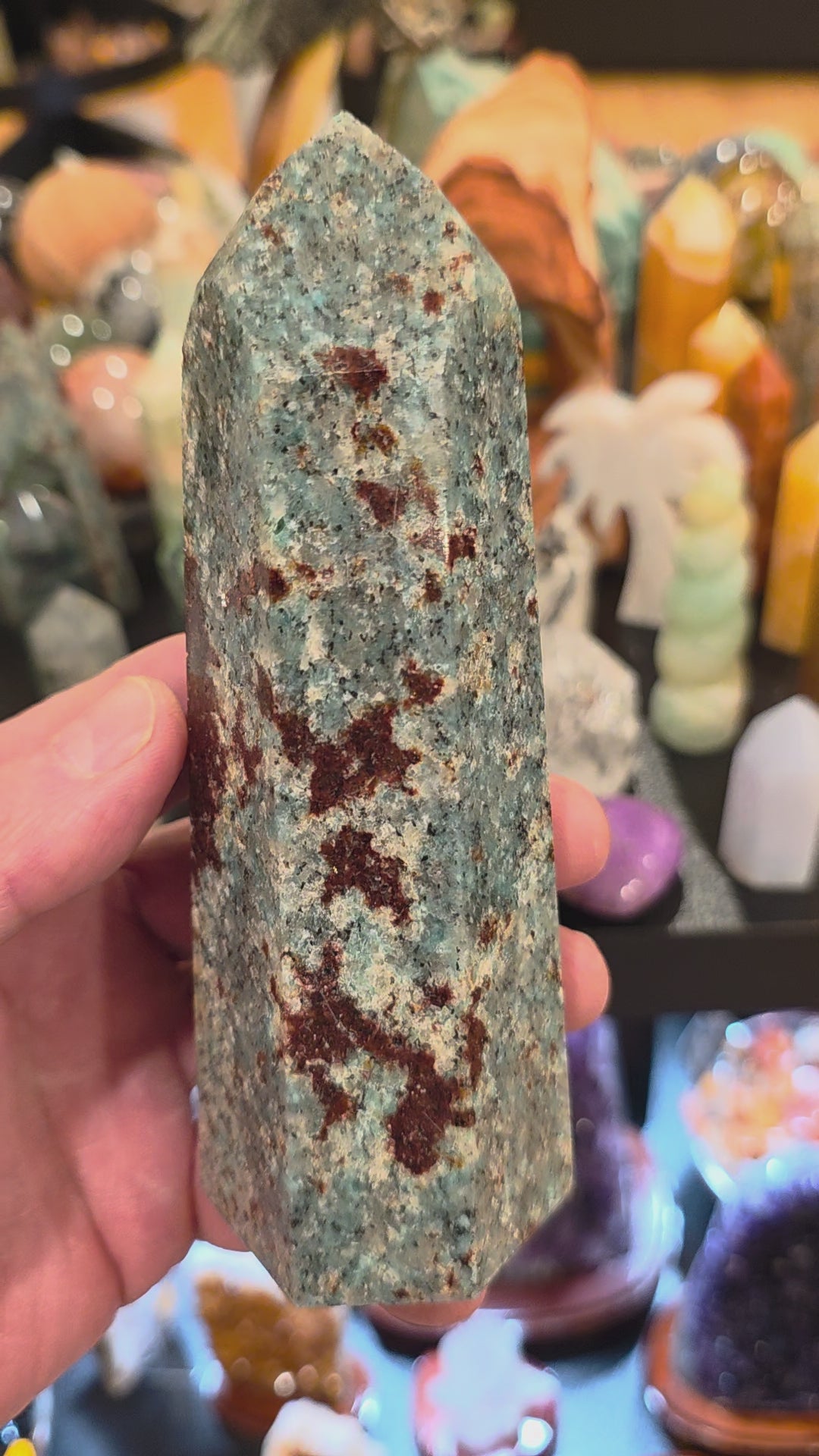 Garnet in Amazonite Tower