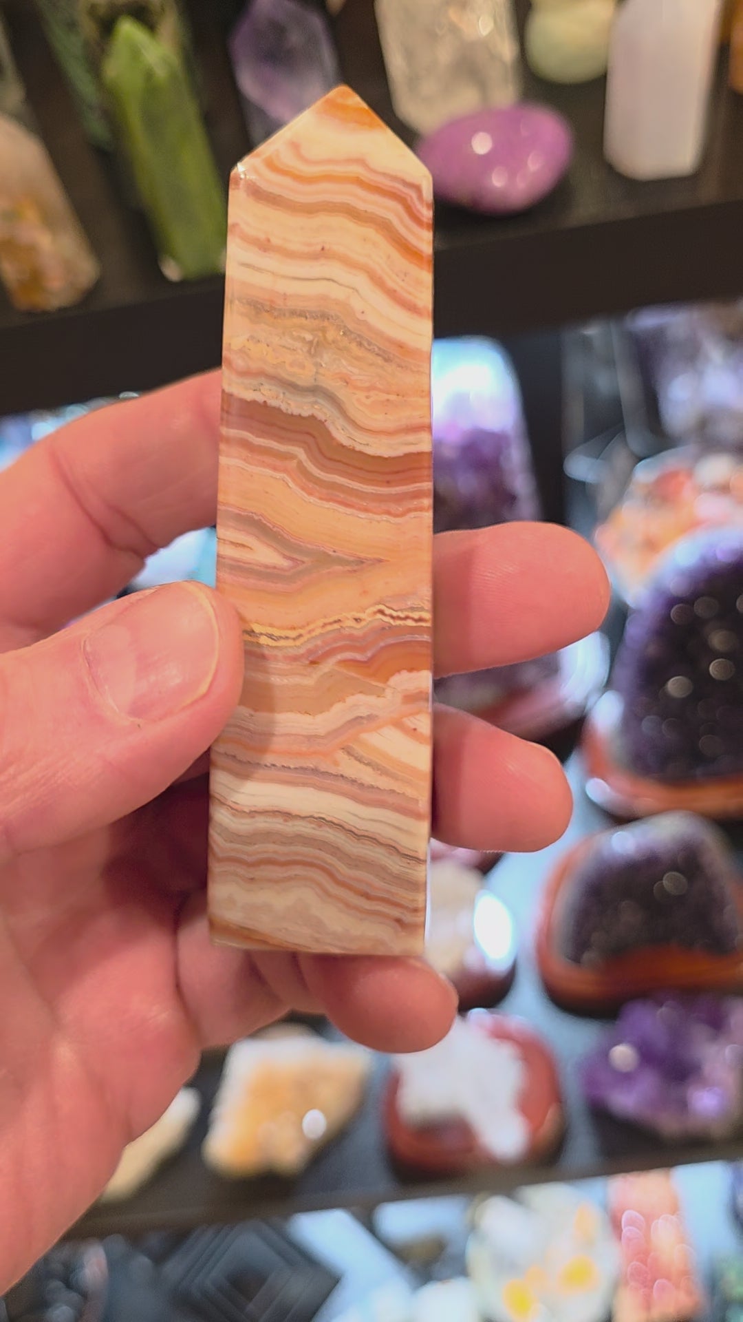 Crazy Lace Agate Tower