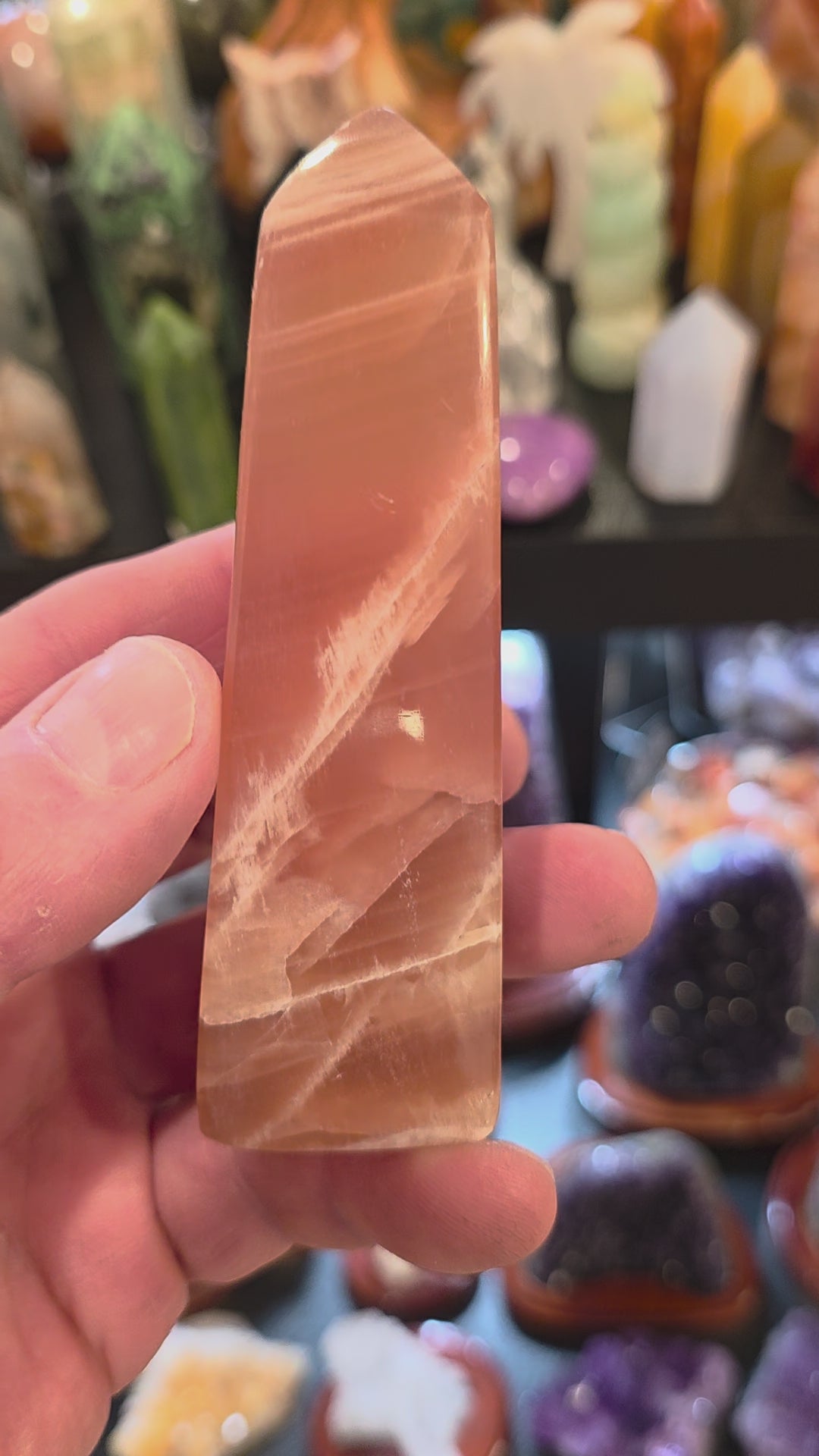 Honey Calcite Tower
