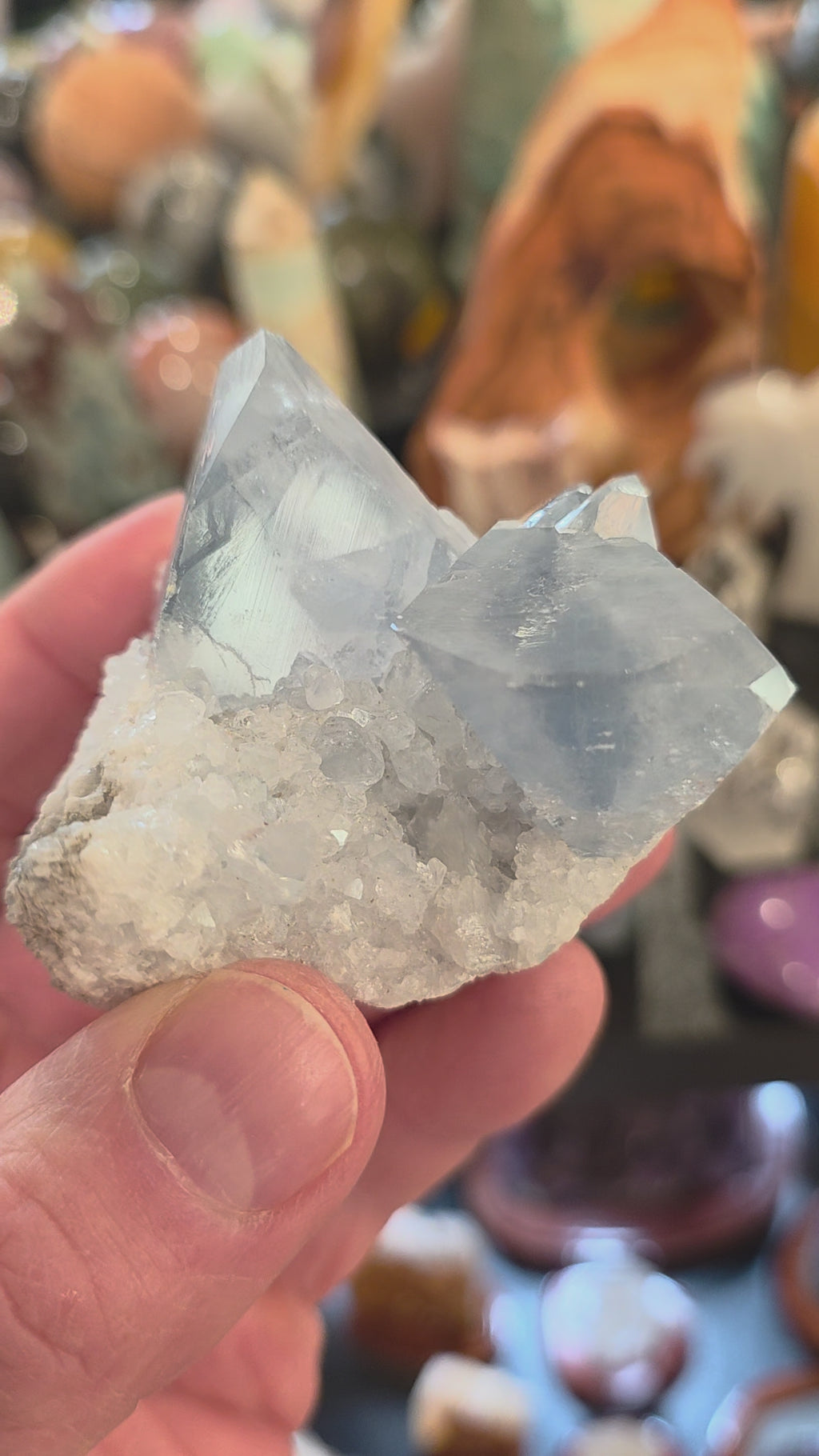 Celestite Quartz Specimen