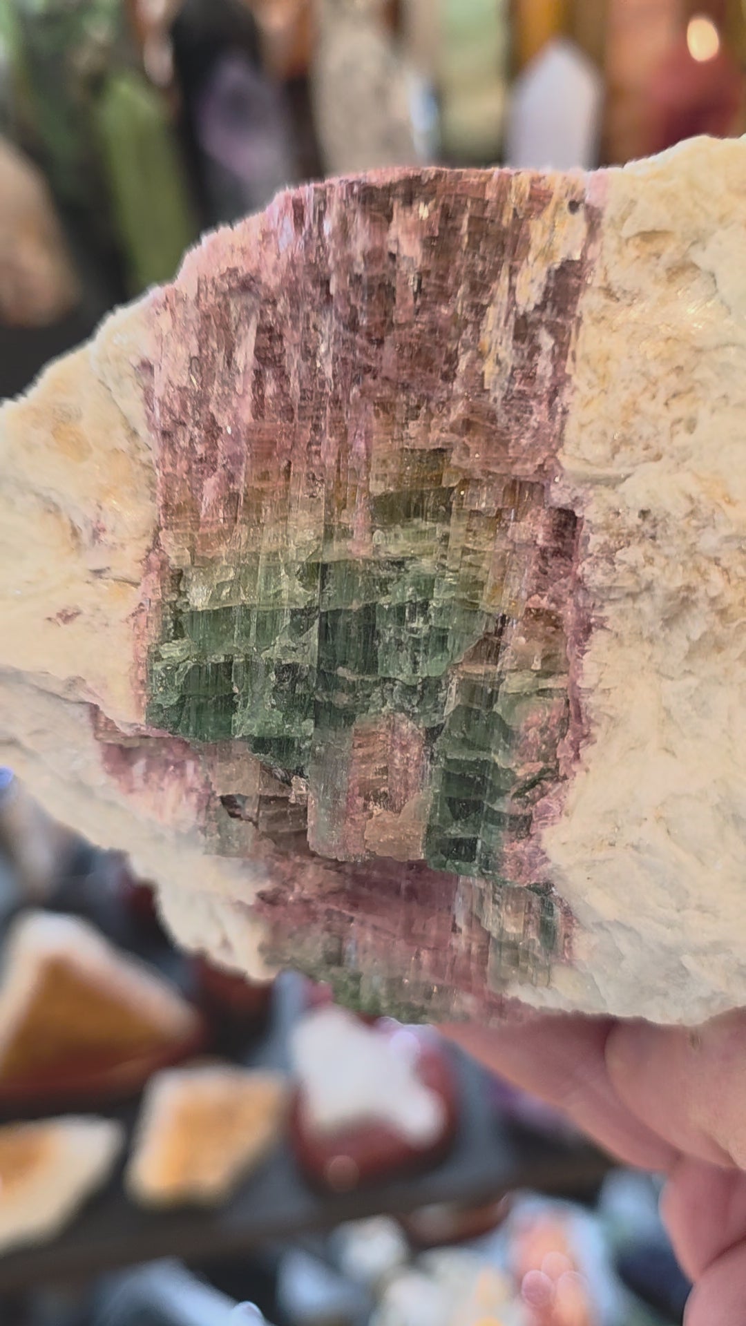 Watermelon Tourmaline in Albite