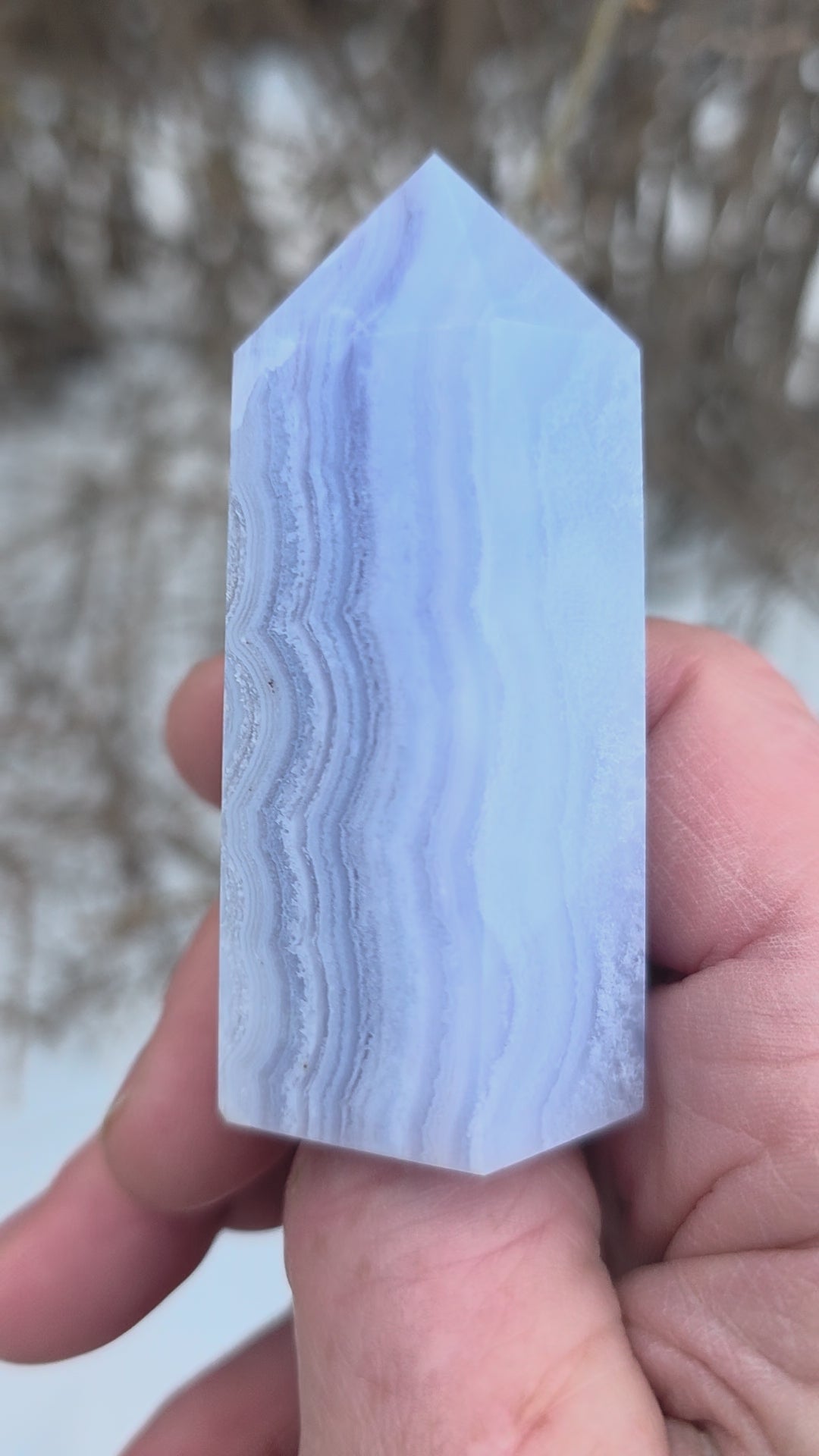 Blue Lace Agate Tower