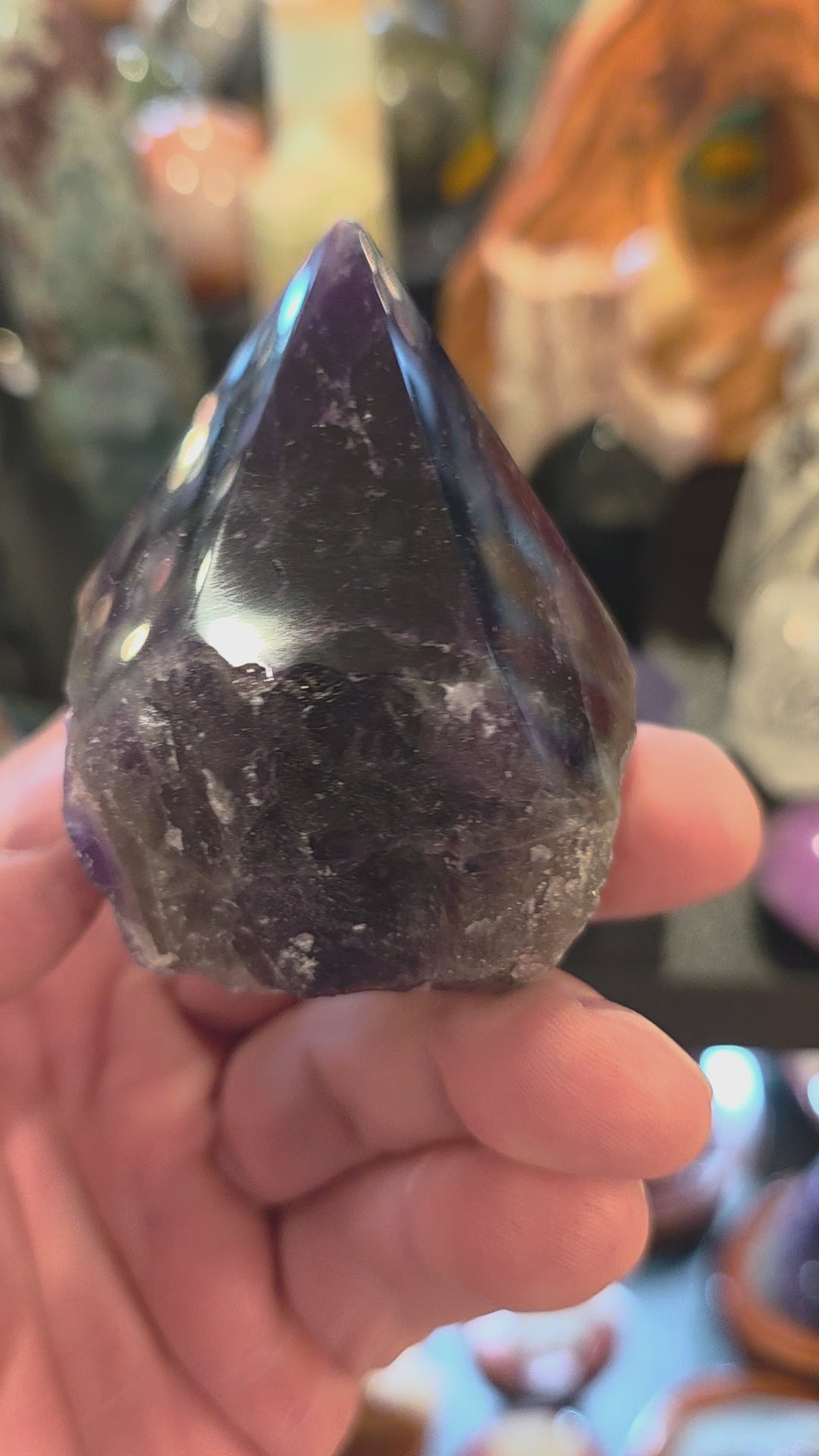 Amethyst Polished Top Crystal Tower