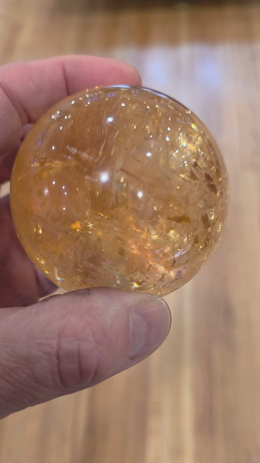 Honey Calcite Sphere