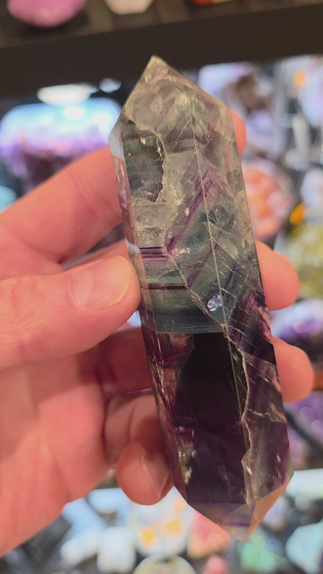 Rainbow Fluorite Double Terminated
