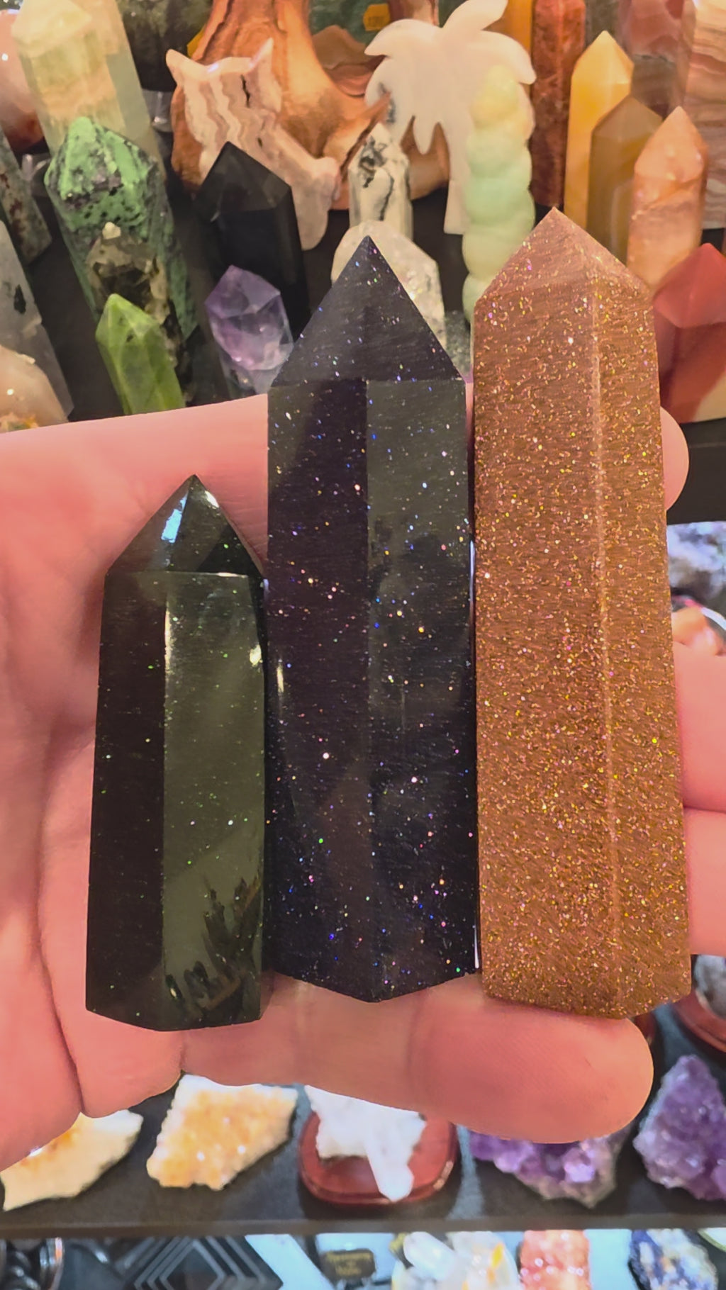 Blue, Green & Gold Goldstone Collection