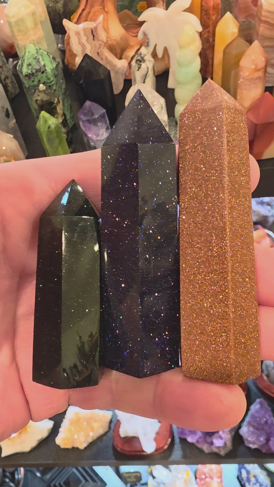 Blue, Green & Gold Goldstone Collection