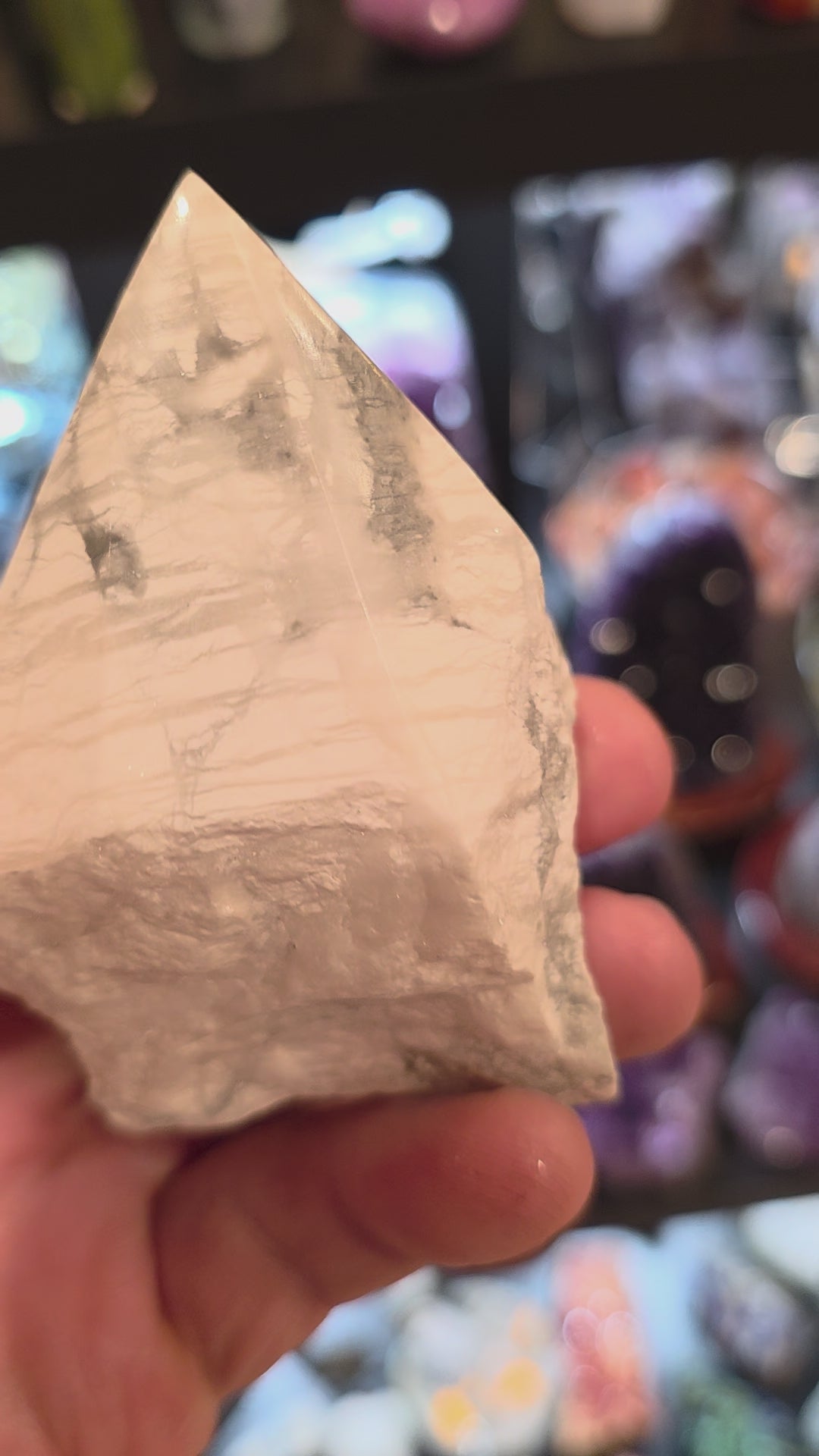 Howelite Polished Top Tower with Druzy
