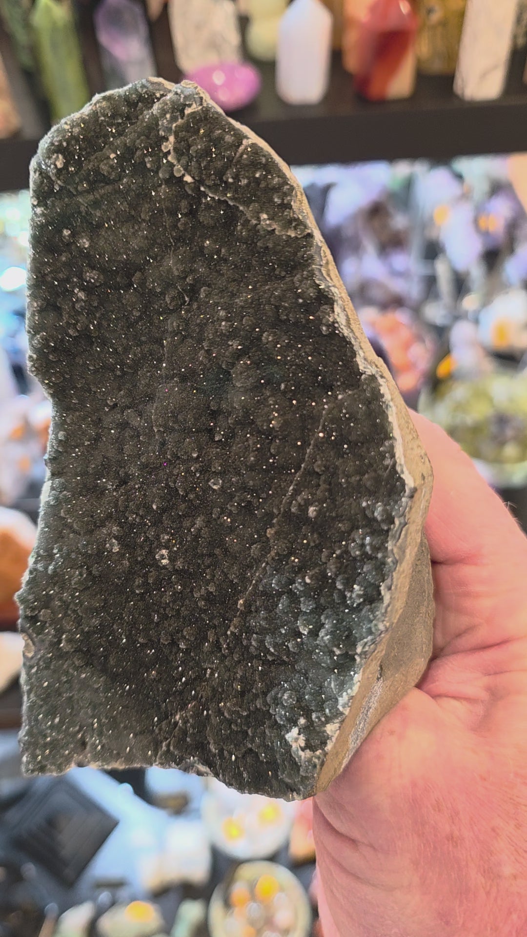 Black Amethyst Raw Druzy Specimen