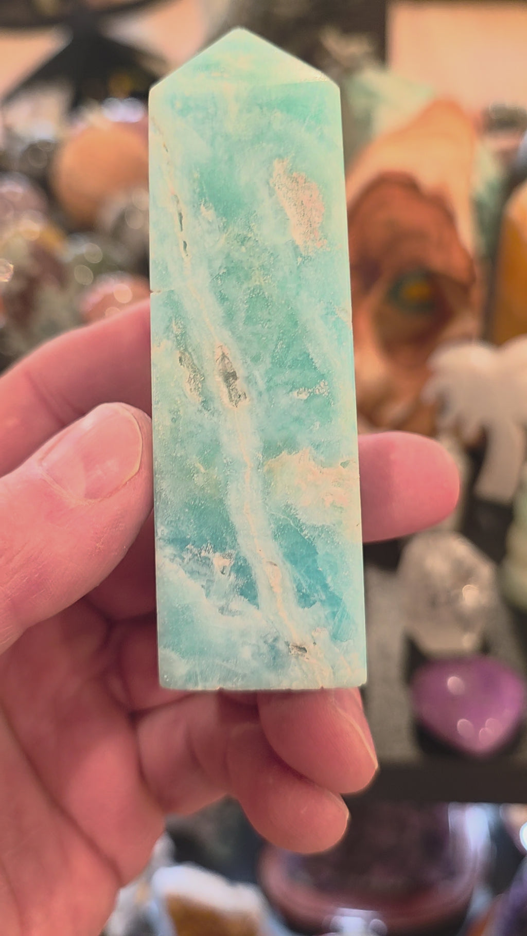 Blue Aragonite Tower