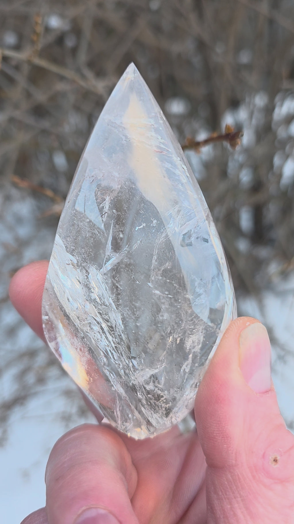 Clear Quartz Flame